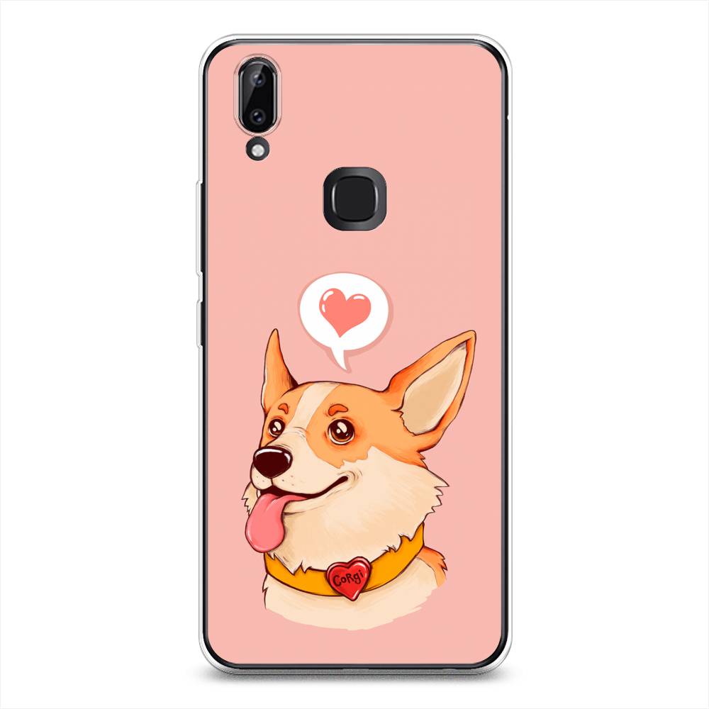 

Чехол для Vivo Y85/V9 "Корги язык", Розовый;коричневый, 260350-1