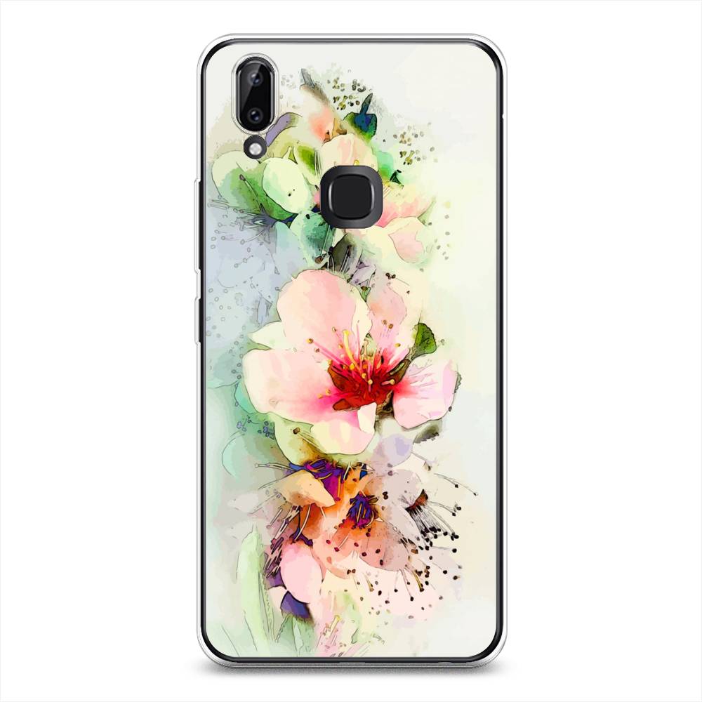 

Чехол для Vivo Y85/V9 "Нежные цветы", Зеленый;розовый, 260350-2