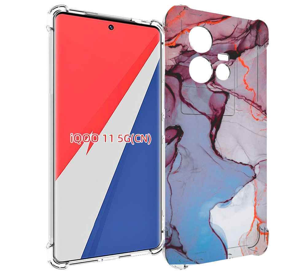 

Чехол MyPads мраморный рисунок для Vivo iQOO 11, Прозрачный, Tocco