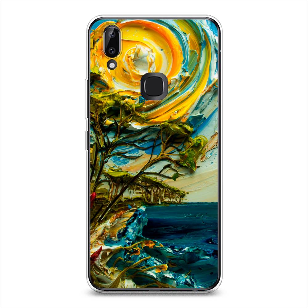 

Чехол для Vivo Y85/V9 "Солнце живопись", Желтый;синий, 260350-4