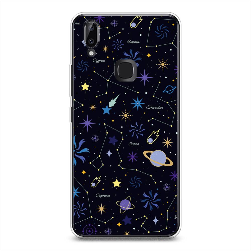 

Чехол для Vivo Y85/V9 "Цветной космос", Желтый, 260350-2