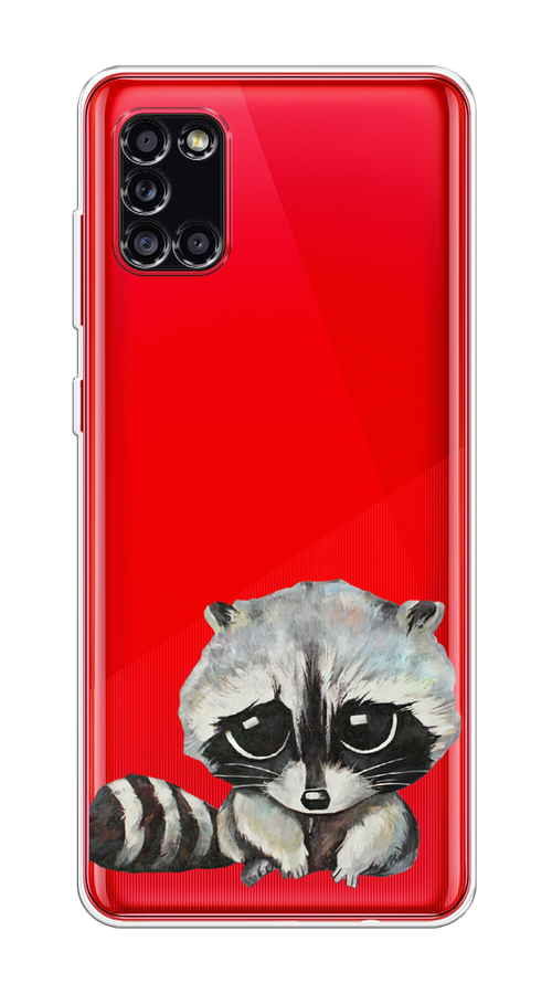 

Чехол на Samsung Galaxy A31 "Большеглазый енот", Серый;черный;прозрачный, 2100350-1