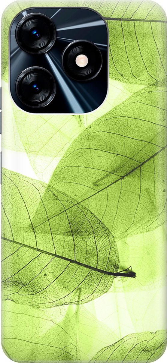 

Силиконовый чехол на Tecno Spark 10 с принтом "Зеленые листья", Зеленый, 159540