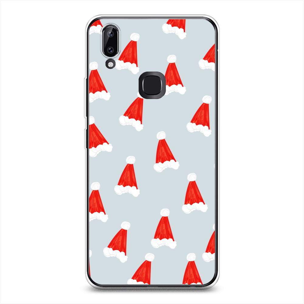 

Чехол для Vivo Y85/V9 "Новогодние шапочки", Белый;красный;серый, 260350-5