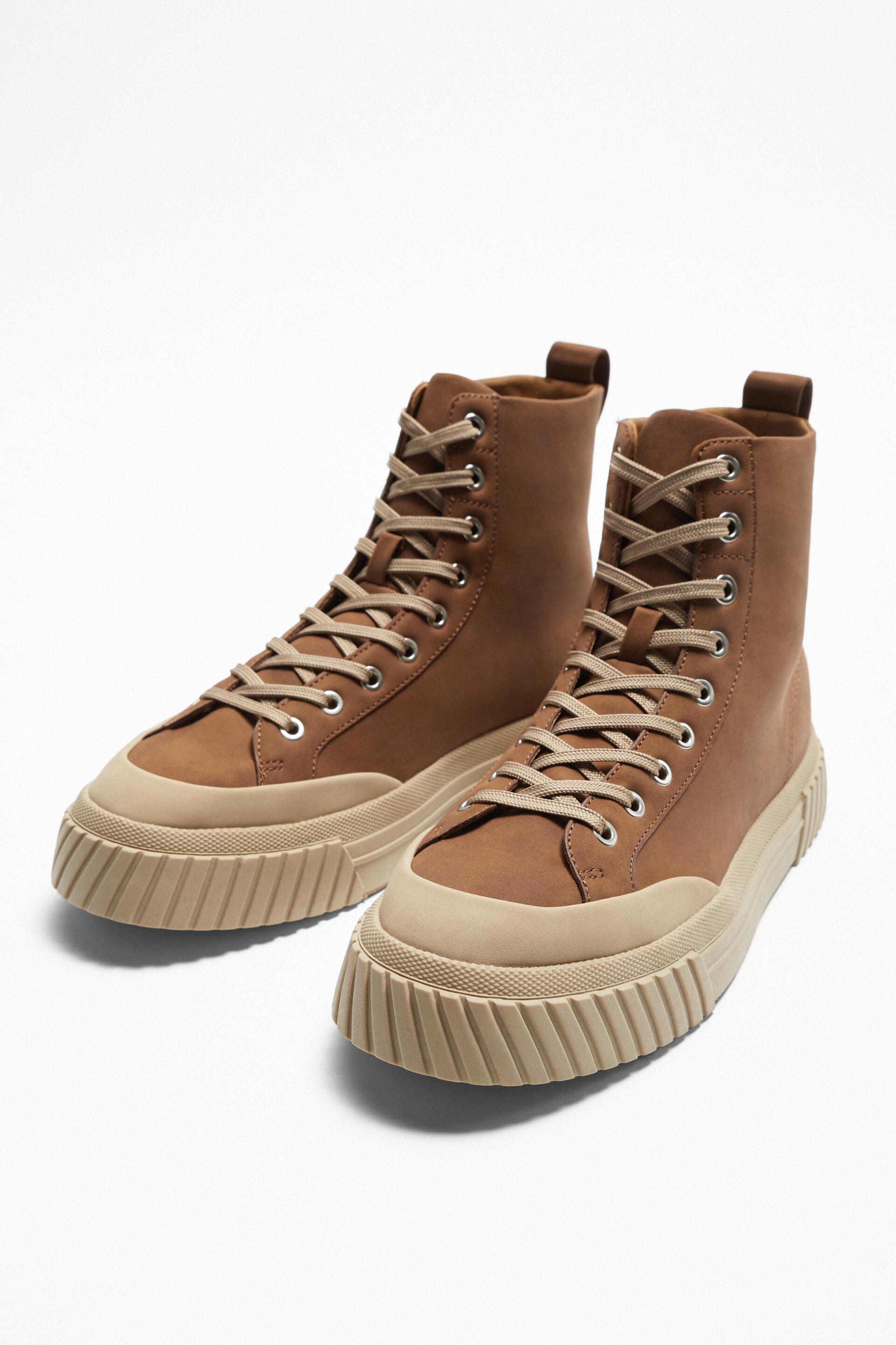 Кеды мужские ZARA 12104120 коричневые 41 RU (доставка из-за рубежа)