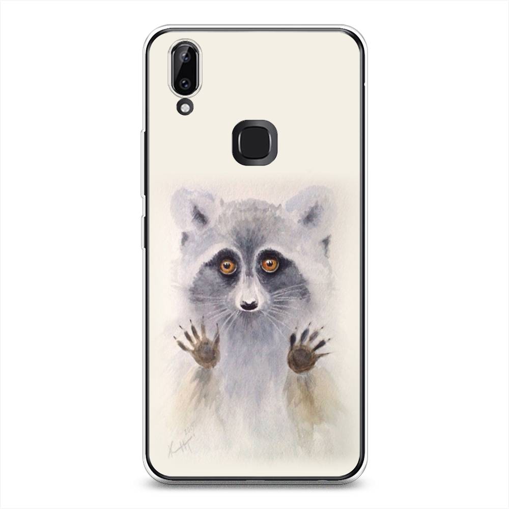 

Чехол для Vivo Y85/V9 "Енот за стеклом", Бежевый;серый, 260350-4