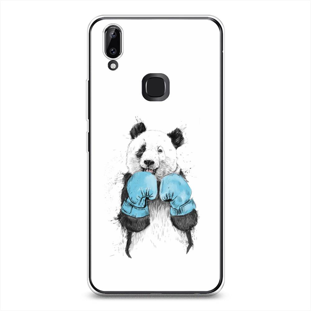 

Чехол для Vivo Y85/V9 "Панда боксер", Голубой;белый;серый, 260350-1