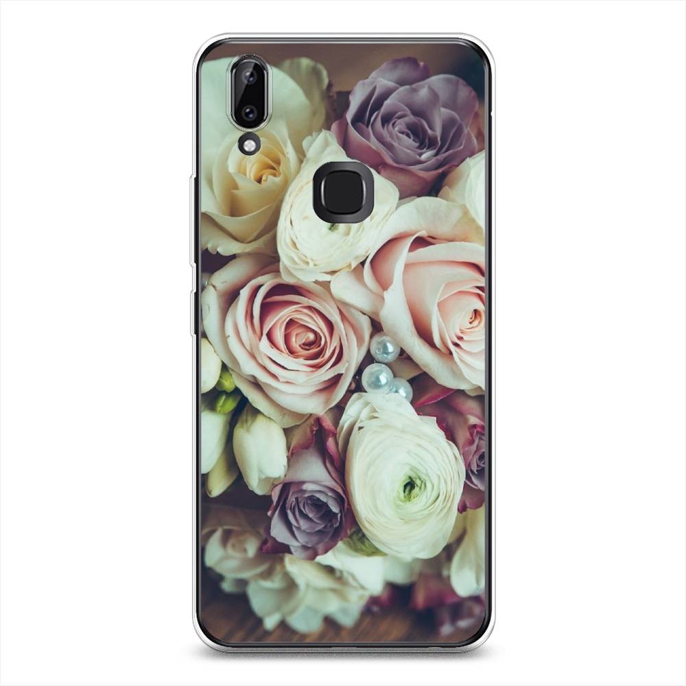 

Чехол для Vivo Y85/V9 "Свадебный букет", Белый;фиолетовый, 260350-2