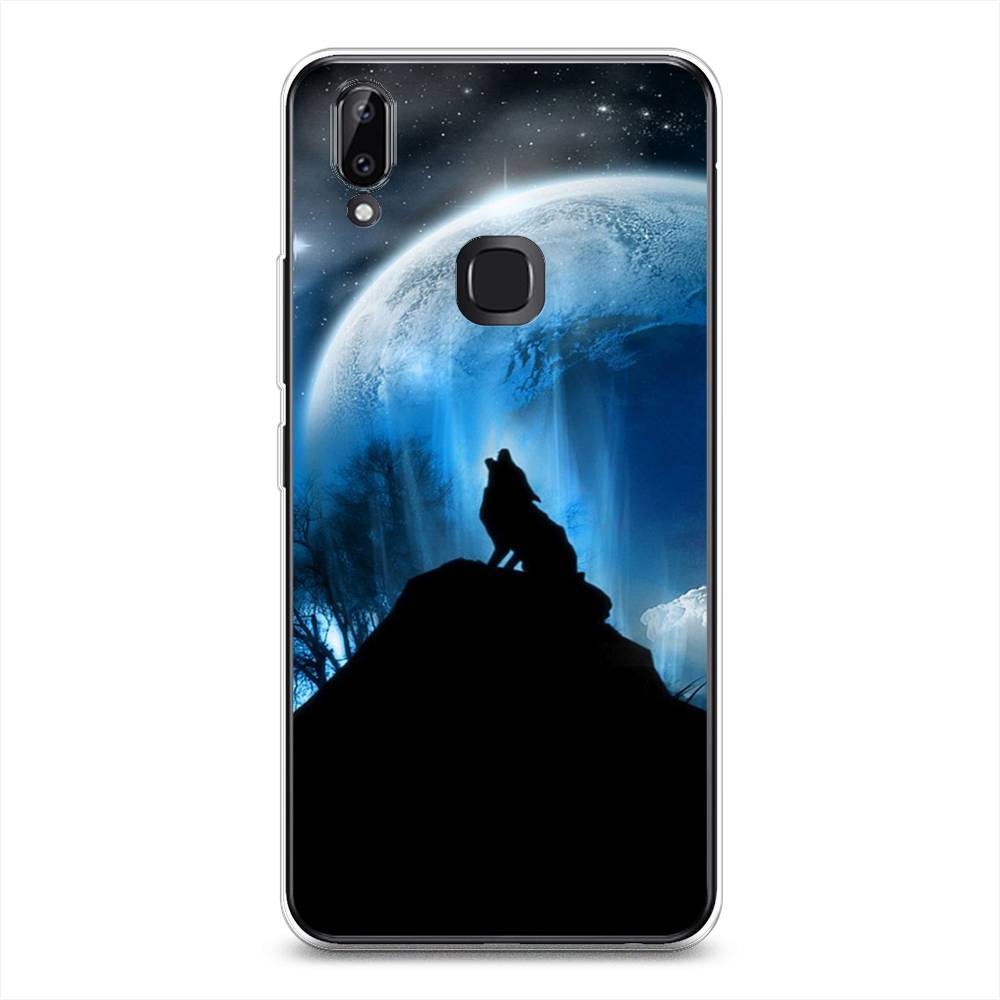 

Чехол для Vivo Y85/V9 "Волк 2", Синий;черный;белый, 260350-1