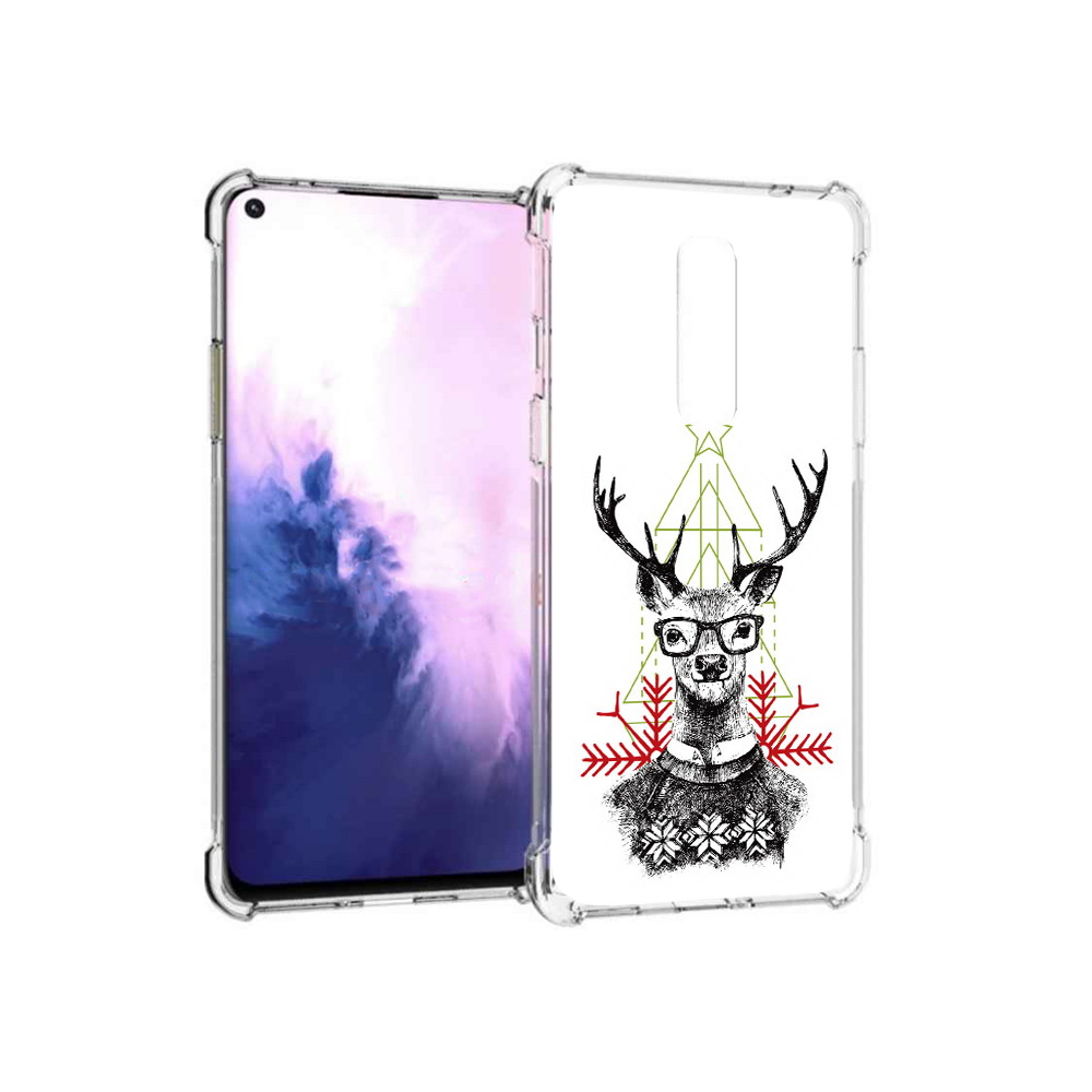 

Чехол MyPads Tocco для OnePlus 8 умный олень (PT147214.134.652), Прозрачный, Tocco