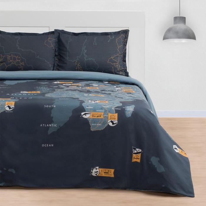

Постельное бельё "Этель" 1.5 сп Путешествие 143x215 см,150x214 см, 50x70+3 - 2 шт, Этель MAN's collection