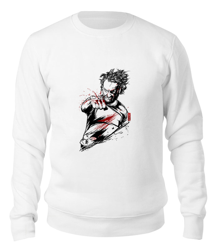 

Свитшот унисекс Printio Dark knight белый 2XL, Dark knight