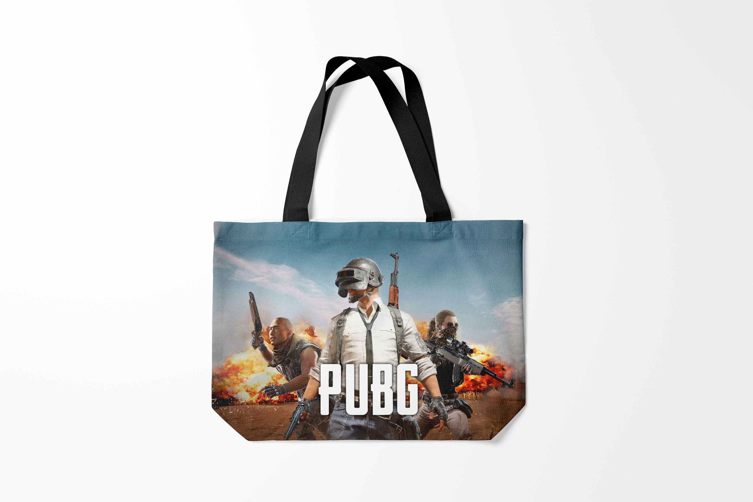 

Сумка шoппер унисекс Burnettie PUBG, голубой, PUBG