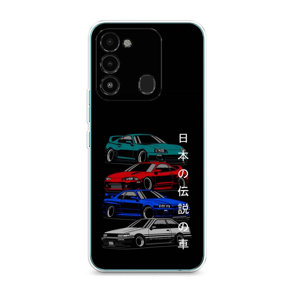

Чехол Awog на Tecno Spark Go 2022/8С/9 "JDM Legend cars", Разноцветный, 301350-5