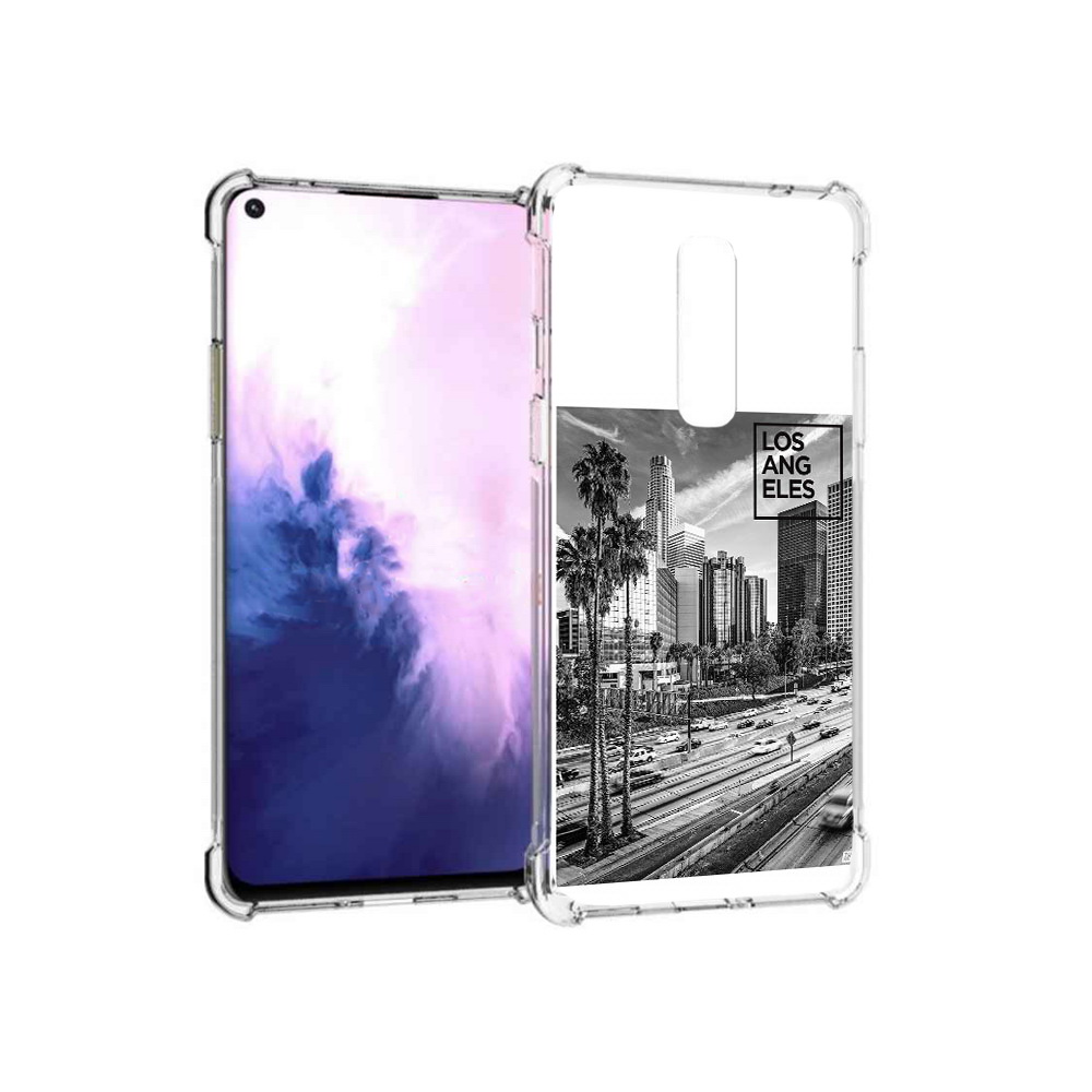 

Чехол MyPads Tocco для OnePlus 8 черно белый лос анджелес (PT147214.134.685), Прозрачный, Tocco