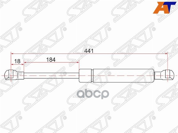 

SAT ST-68960-0W210 Амортизатор крышки багажника TOYOTA WISH 03-09 1шт