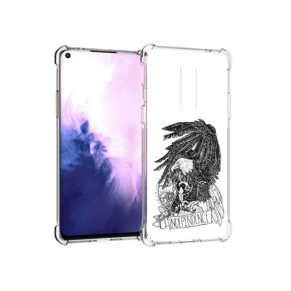 

Чехол MyPads Tocco для OnePlus 8 черно белый сокол (PT147214.134.688), Прозрачный, Tocco