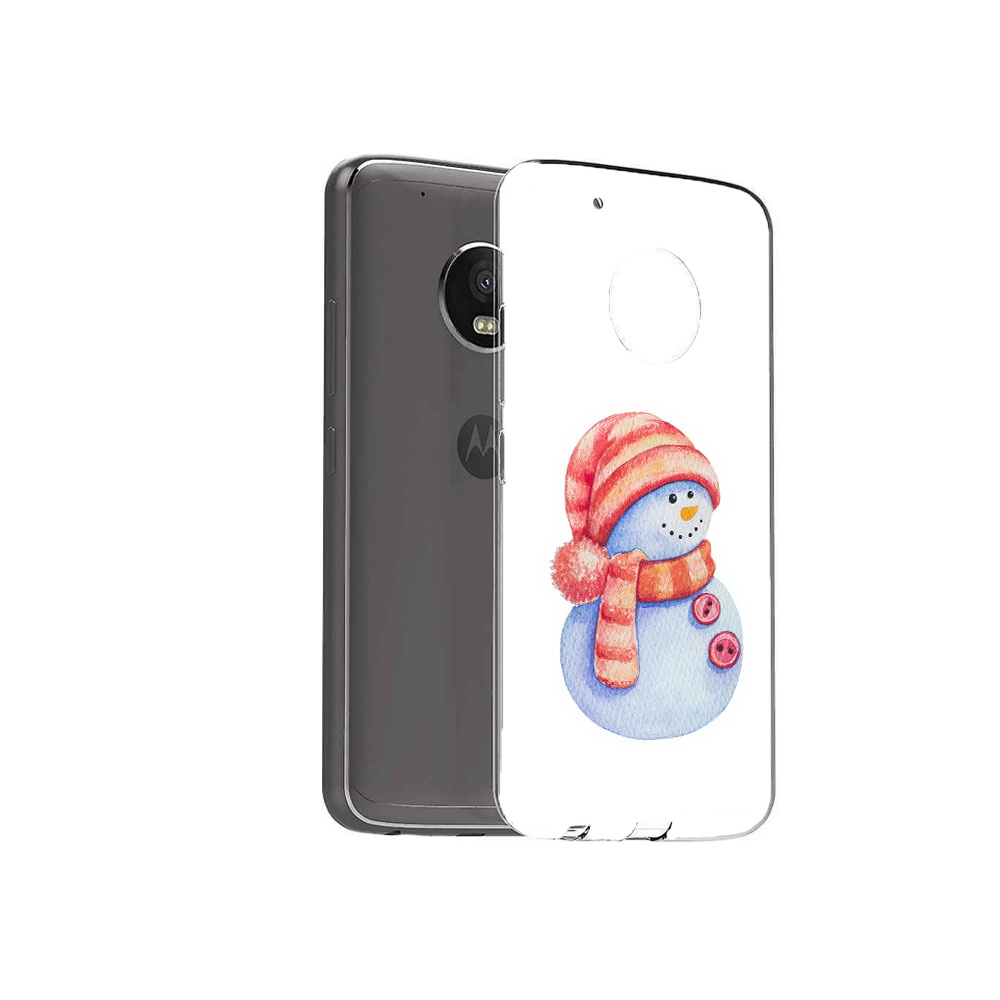 

Чехол MyPads Tocco для Motorola Moto G5 Plus Веселый снеговик (PT67401.338.44), Прозрачный, Tocco