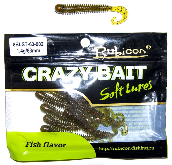 

Силиконовая приманка RUBICON Crazy Bait BLST 1.4g, 63mm, цвет 002 (10 шт), Желтый, Crazy Bait BLST