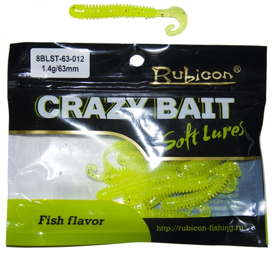 

Силиконовая приманка RUBICON Crazy Bait BLST 1.4g, 63mm, цвет 012 (10 шт), Желтый, Crazy Bait BLST