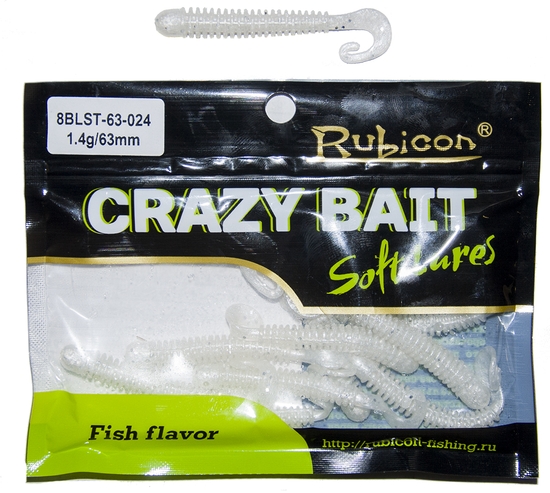 

Силиконовая приманка RUBICON Crazy Bait BLST 1.4g, 63mm, цвет 024 (10 шт), Белый, Crazy Bait BLST