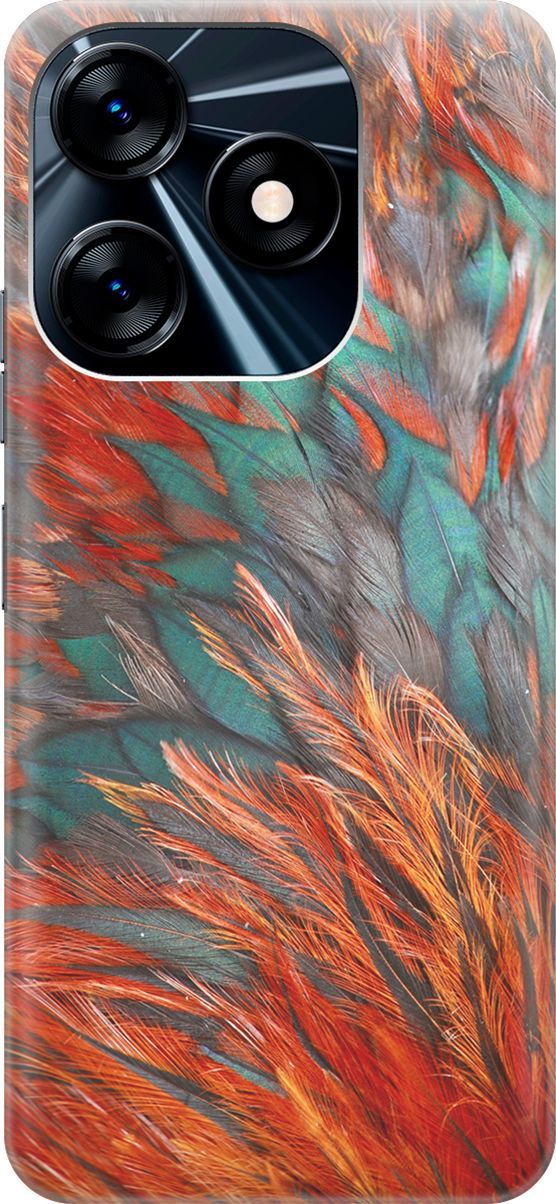 

Силиконовый чехол на Tecno Spark 10 с принтом &quot;Разноцветные перья&quot;, Желтый;зеленый, 159536