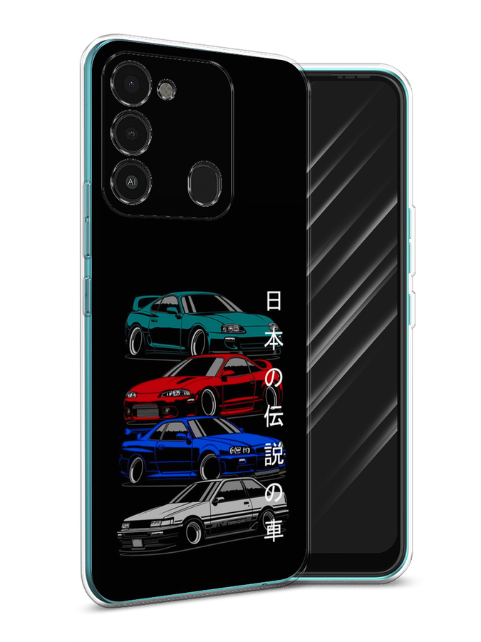 

Чехол Awog на Tecno Spark Go 2022/8С/9 "JDM Legend cars", Разноцветный, 301250-5