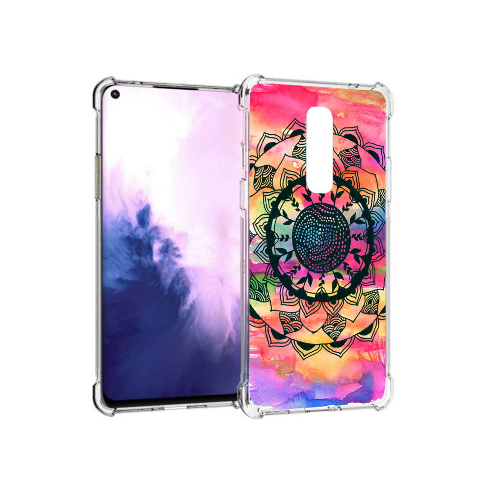 

Чехол MyPads Tocco для OnePlus 8 яркая абстракция круглый цветок (PT147214.134.704), Прозрачный, Tocco