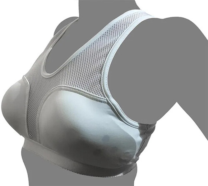 фото Защита груди женская, раздельная s_белый рэй-спорт
