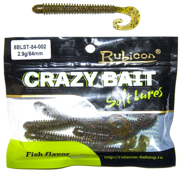 

Силиконовая приманка RUBICON Crazy Bait BLST 2.9g, 84mm, цвет 002 (8 шт), Желтый, Crazy Bait BLST