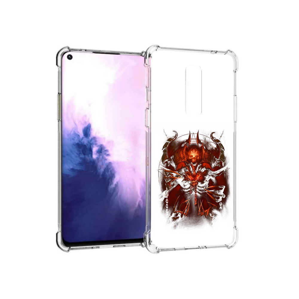 

Чехол MyPads Tocco для OnePlus 8 яркий демон (PT147214.134.708), Прозрачный, Tocco