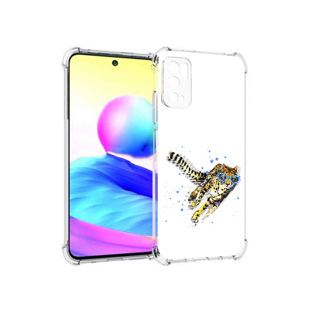 

Чехол MyPads Tocco для Xiaomi Poco M3 Pro гепард в очках, Прозрачный, Tocco