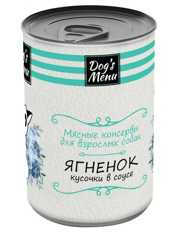 Консервы для собак Dog's Menu с ягненком в соусе, 340 г