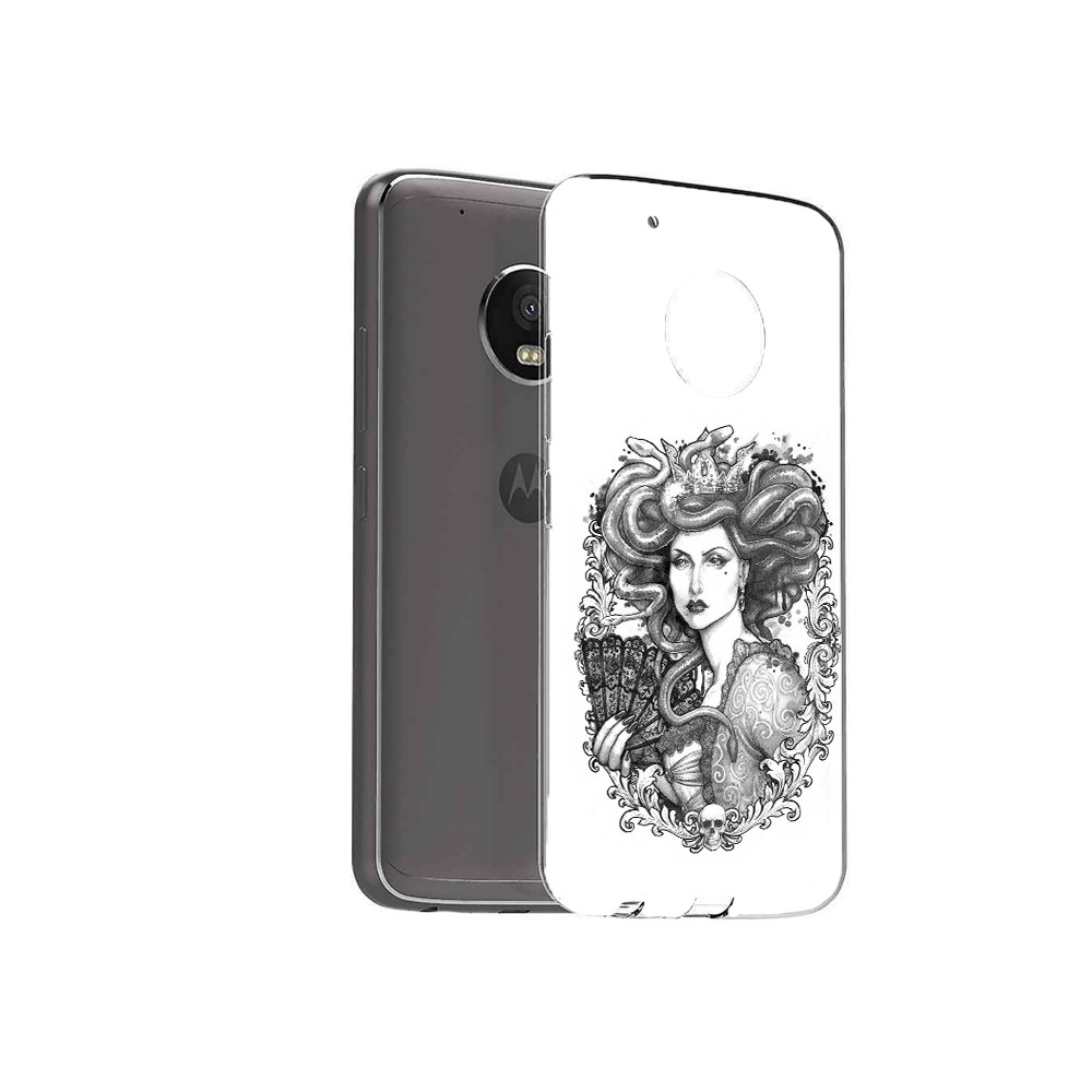 

Чехол MyPads Tocco для Motorola Moto G5 Plus медуза черно белый (PT67401.338.472), Прозрачный, Tocco