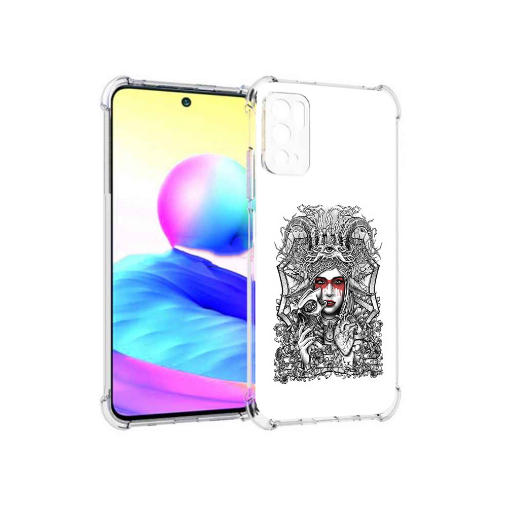 

Чехол MyPads Tocco для Xiaomi Poco M3 Pro грусная девушка, Прозрачный, Tocco