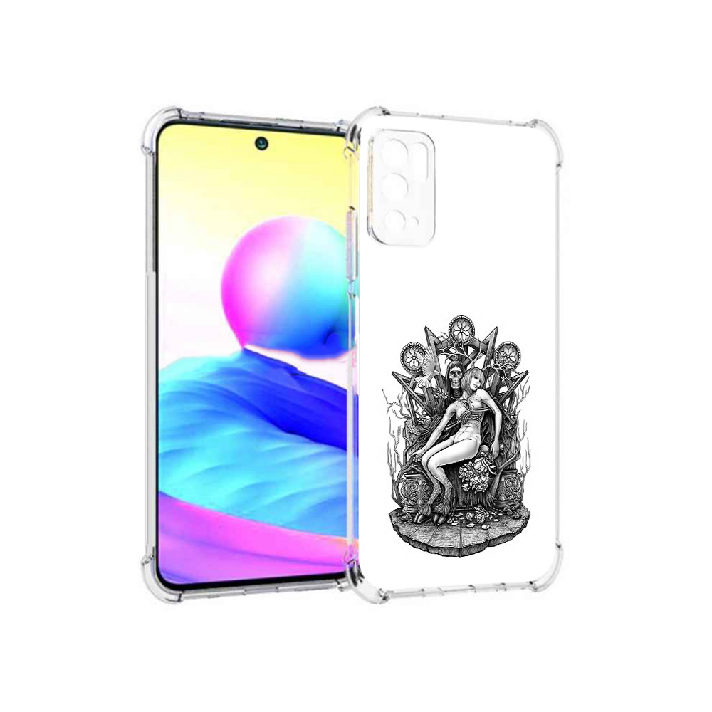 

Чехол MyPads Tocco для Xiaomi Poco M3 Pro девушка на троне, Прозрачный, Tocco