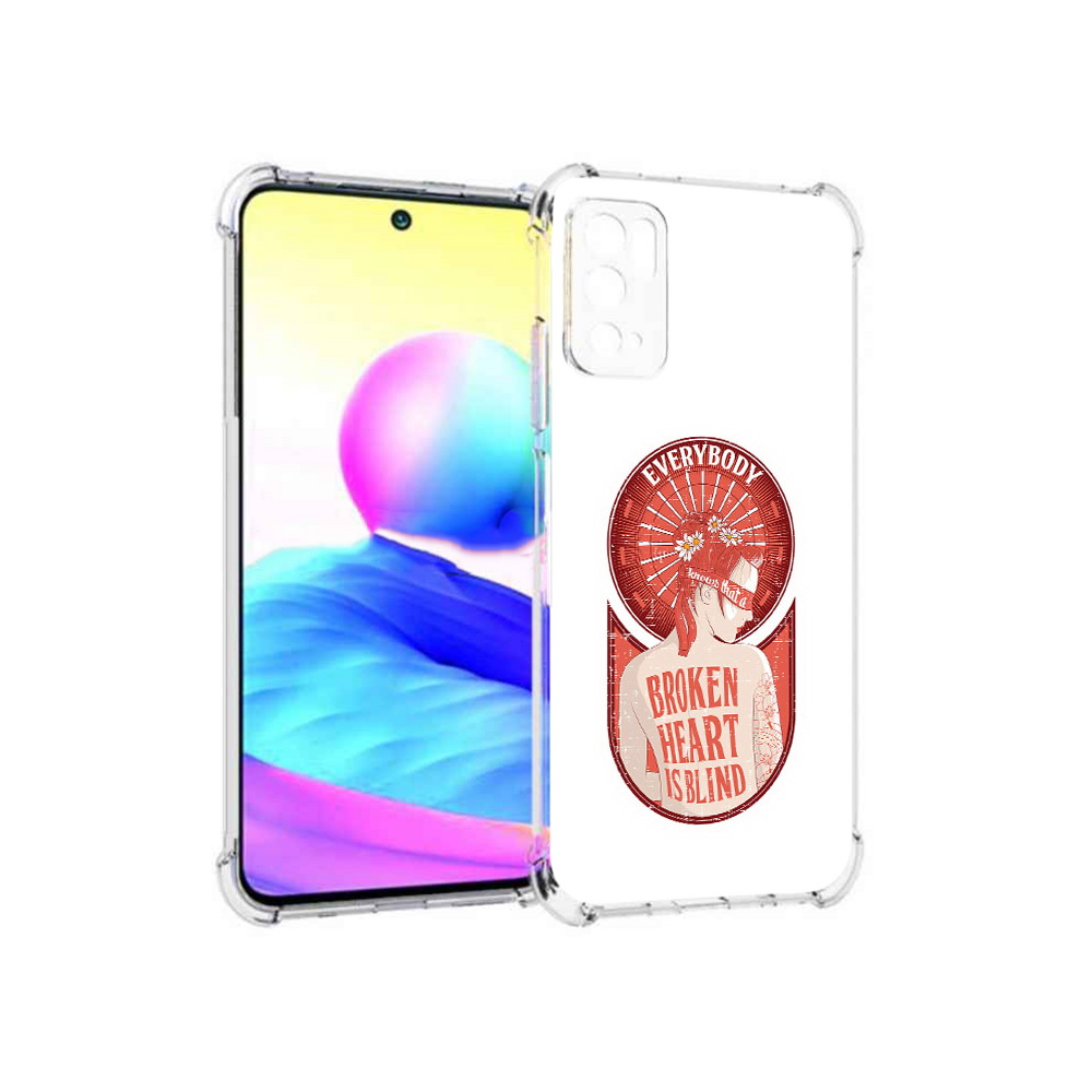 

Чехол MyPads Tocco для Xiaomi Poco M3 Pro девушка разбитое сердце, Прозрачный, Tocco