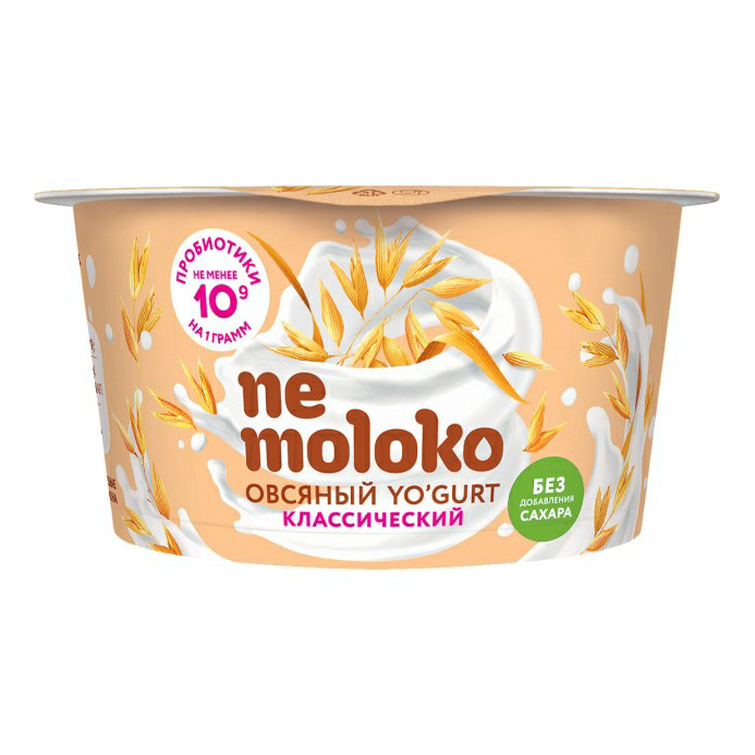 фото Йогуртный продукт nemoloko yogurt овсяный классический с пробиотиками 5% 130 г