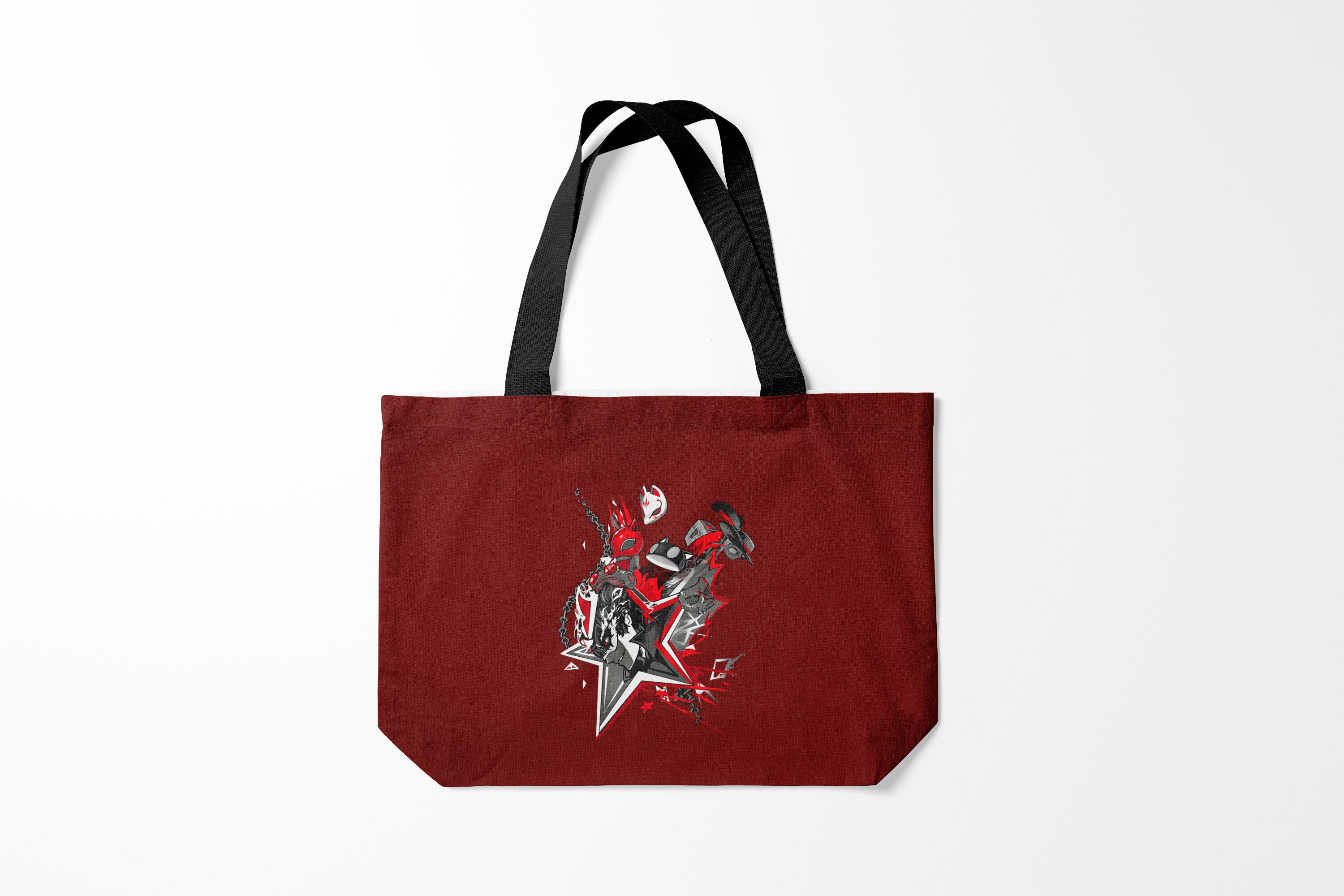 

Сумка шoппер унисекс Burnettie Persona 5 Mask of Ren, бордовый, Persona 5 Mask of Ren