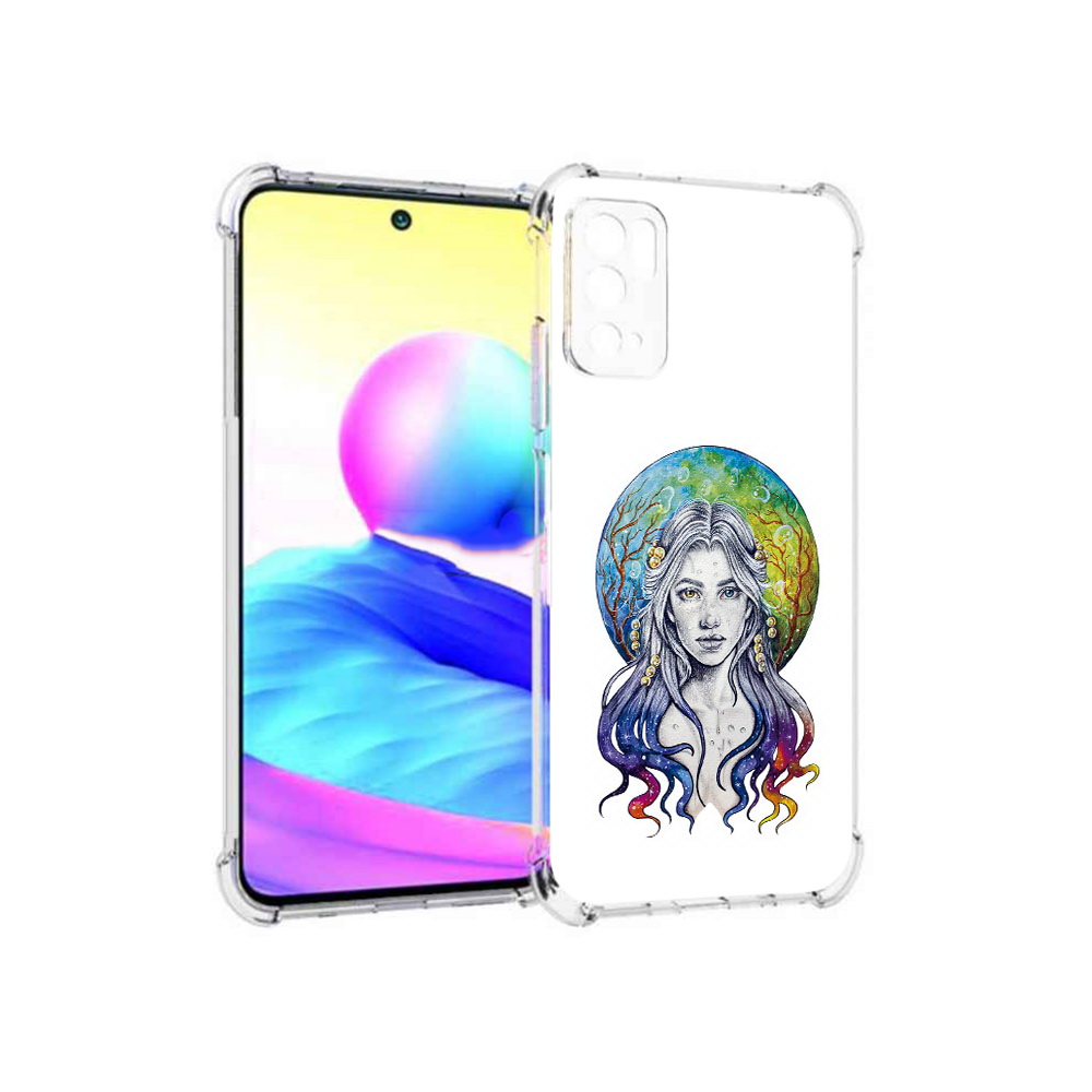 

Чехол MyPads Tocco для Xiaomi Poco M3 Pro девушка с красивыми волосами, Прозрачный, Tocco