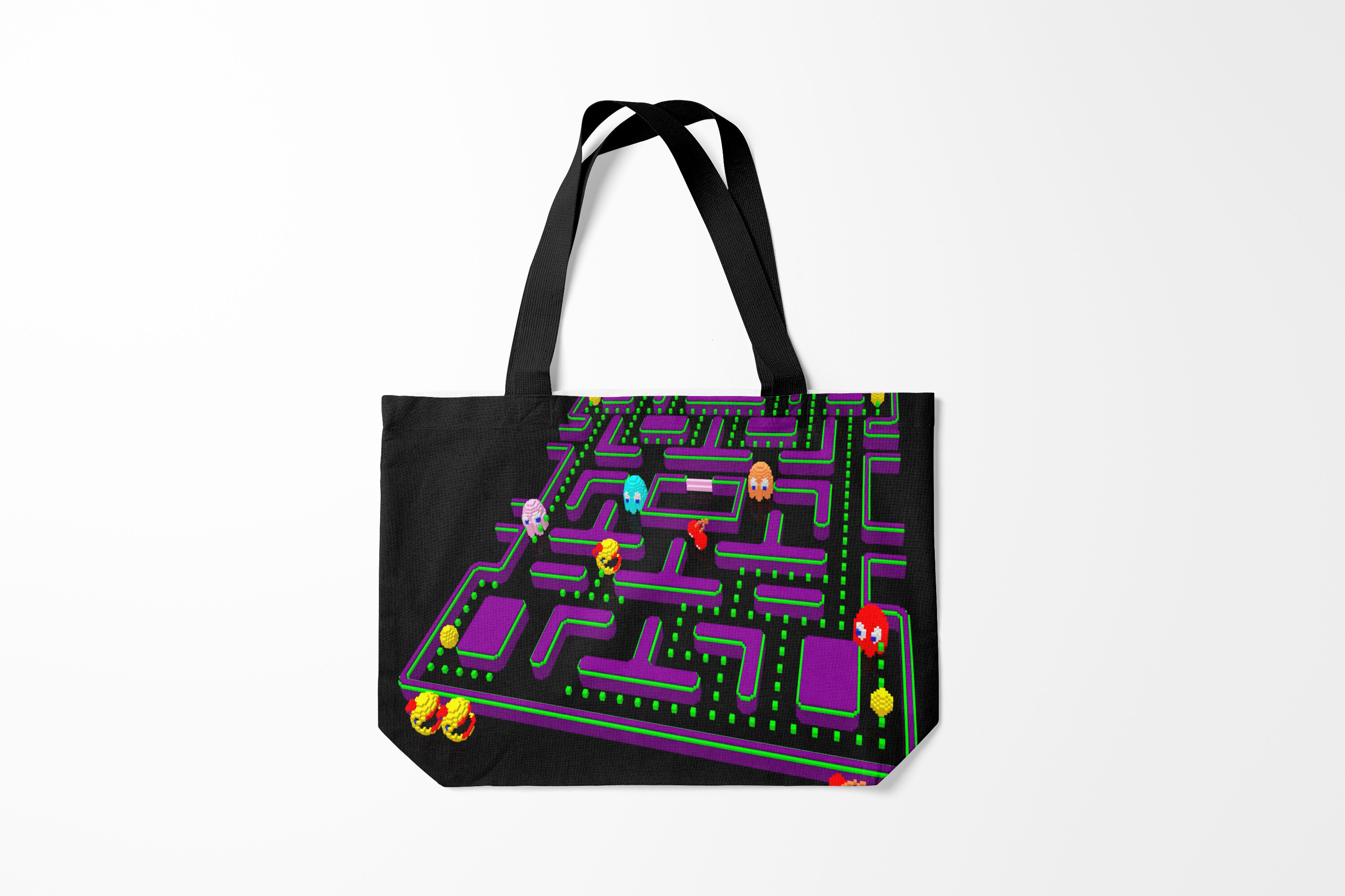 

Сумка шoппер унисекс Burnettie Pac man 3D, черный, Pac man 3D