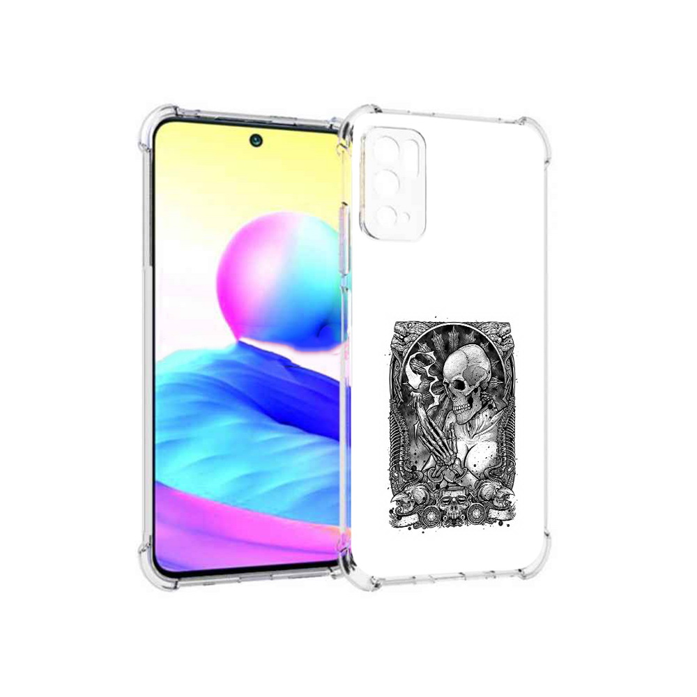 

Чехол MyPads Tocco для Xiaomi Poco M3 Pro девушка скелет, Прозрачный, Tocco