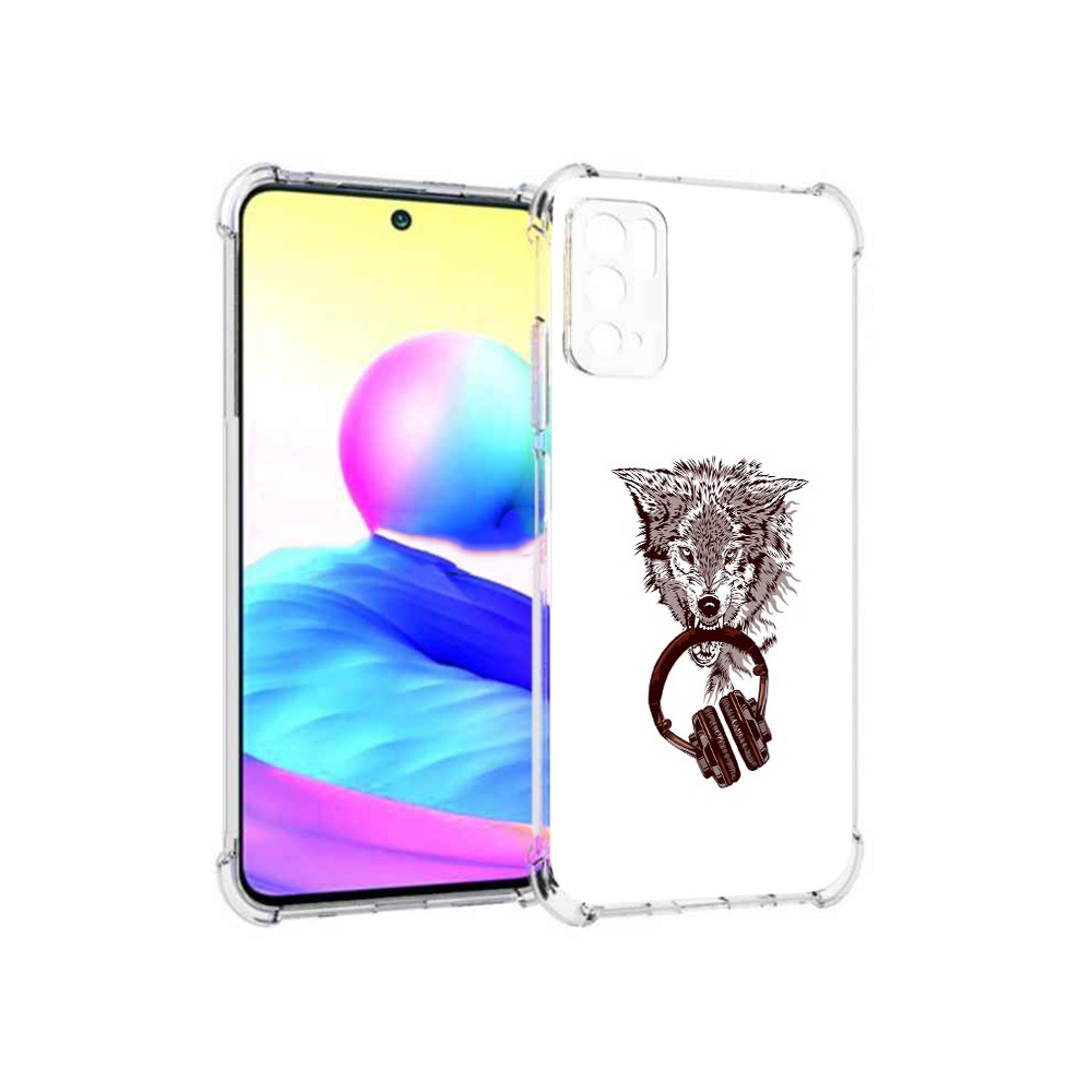 

Чехол MyPads Tocco для Xiaomi Poco M3 Pro дикий волк, Прозрачный, Tocco