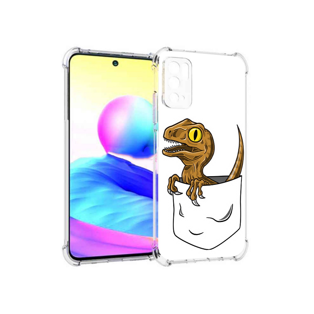 

Чехол MyPads Tocco для Xiaomi Poco M3 Pro динозавр в кармане, Прозрачный, Tocco