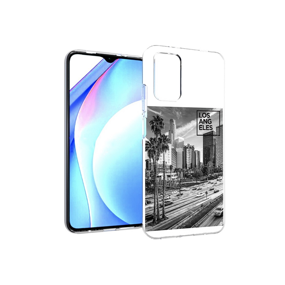 

Чехол MyPads Tocco для Xiaomi Redmi 9T черно белый лос анджелес (PT226951.281.685), Прозрачный, Tocco