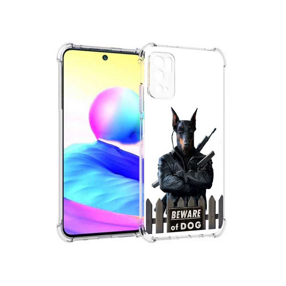 

Чехол MyPads Tocco для Xiaomi Poco M3 Pro доберман, Прозрачный, Tocco
