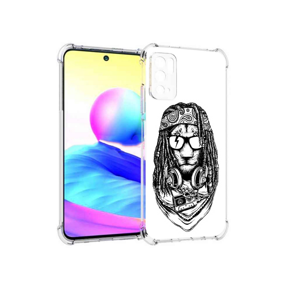 

Чехол MyPads Tocco для Xiaomi Poco M3 Pro дреды льва, Прозрачный, Tocco