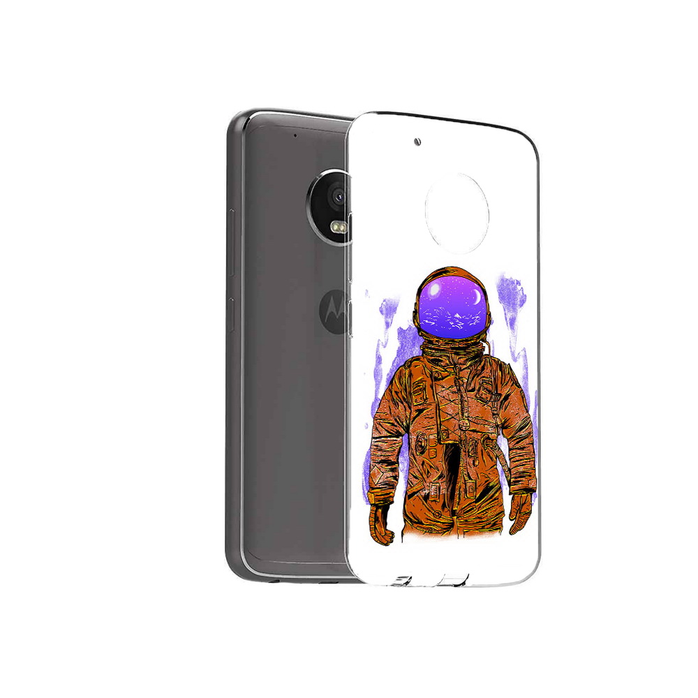 

Чехол MyPads Tocco для Motorola Moto G5 Plus нарисованный мужчина в скафандре, Прозрачный, Tocco