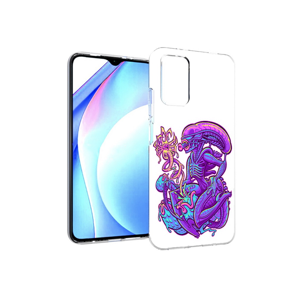 

Чехол MyPads Tocco для Xiaomi Redmi 9T чужой фиолетовый цвет (PT226951.281.693), Прозрачный, Tocco