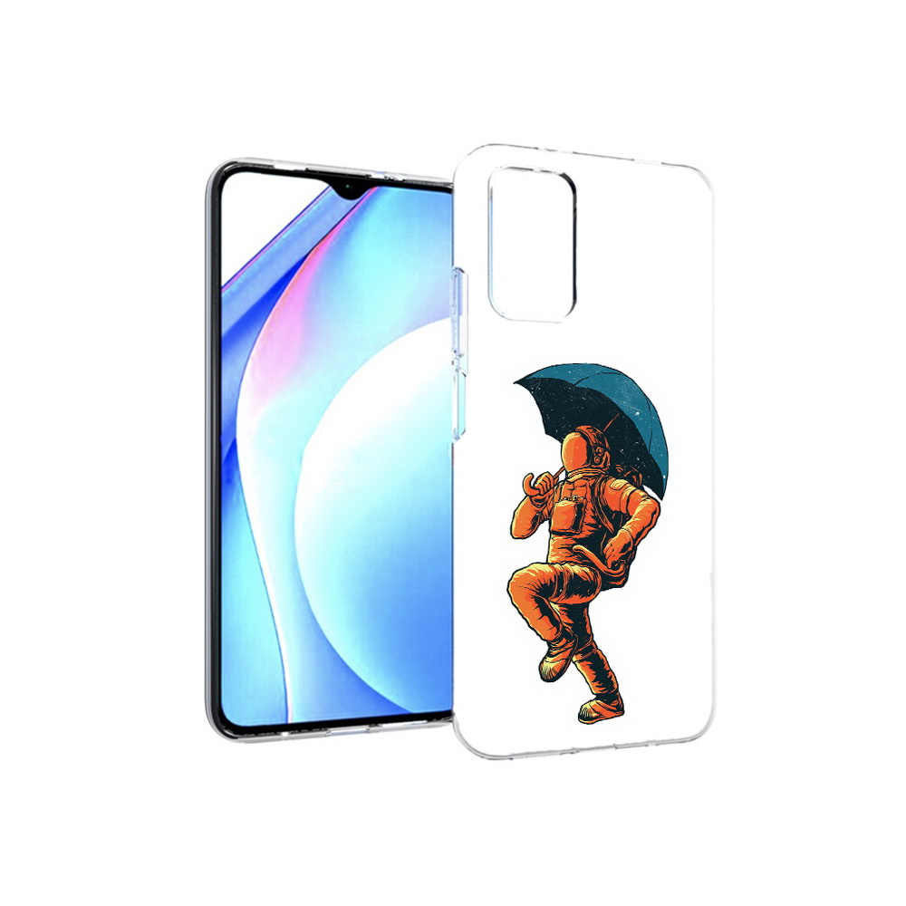 Чехол MyPads Tocco для Xiaomi Redmi 9T шагающий космонавт с зонтом (PT226951.281.695)